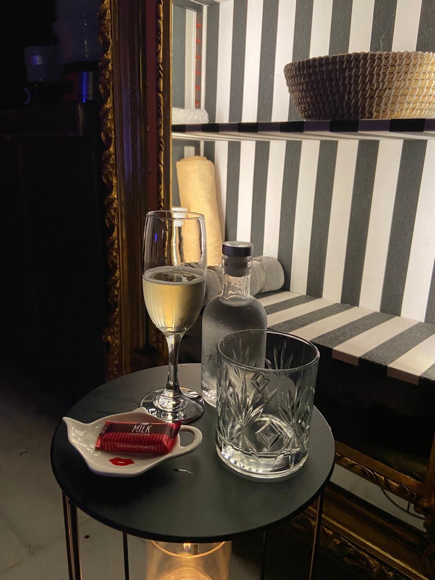 A welcome drink at STONE